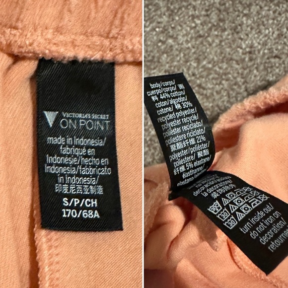 Victoria’s Secret On Point Peach Terrycloth Shorts Women’s Size Small Loungewear - Picture 11 of 11